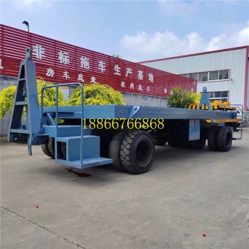 50噸雙向牽引聯(lián)動轉(zhuǎn)向重型平板拖車